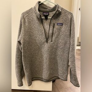 grey Patagonia quarter zip